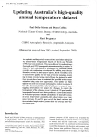 Updating Australia's High-Quality Annual Temperature Dataset