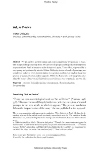 Art, As Device