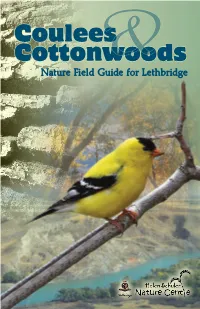 Coulees Cottonwoods& Nature Field Guide for Lethbridge Table of Contents Introduction