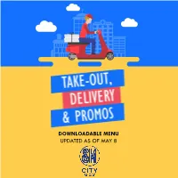 Downloadable Menu Updated As of May 8
