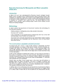 Executive Summary for Merseyside and West Lancashire GTAA 2013