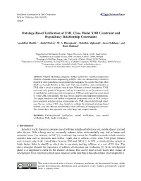 Ontology-Based Verification of UML Class Model XOR Constraint And