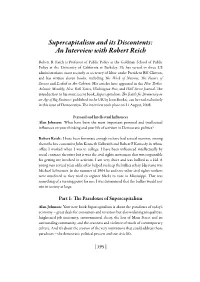 An Interview with Robert Reich