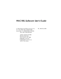 MACHXL Software User's Guide