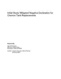 Mitigated Negative Declaration for Chevron Tank Replacements