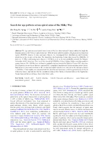Search for Age Pattern Across Spiral Arms of the Milky Way