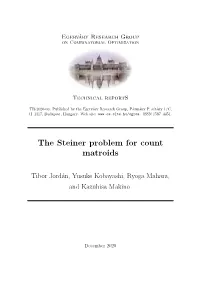 The Steiner Problem for Count Matroids