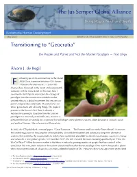 Transitioning to “Geocratia” the Jus Semper Global Alliance