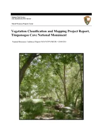 Vegetation Classification and Mapping Project Report, Timpanogos Cave National Monument