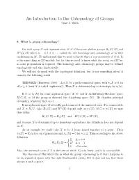 An Introduction to the Cohomology of Groups Peter J