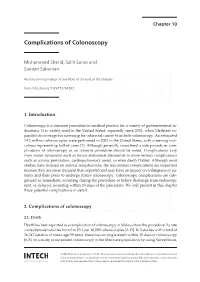 Complications of Colonoscopy