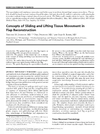 Concepts of Sliding and Lifting Tissue Movement in Flap Reconstruction