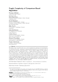 Fragile Complexity of Comparison-Based Algorithms