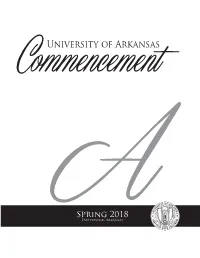 Spring 2018 Commencement Program Book