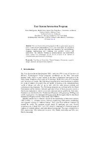 User System Interaction Program