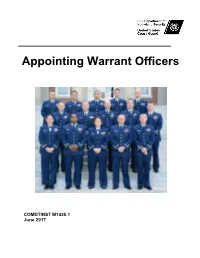 Appointing Warrant Officers, Comdtinst M1420.1