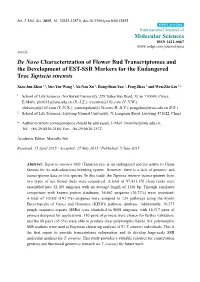 De Novo Characterization of Flower Bud Transcriptomes and the Development of EST-SSR Markers for the Endangered Tree Tapiscia Sinensis