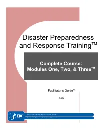 Disaster Preparedness and Response Trainingtm
