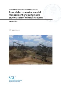 Environmental Impacts of Mining in Zambia. Towards Better