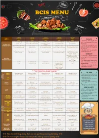 Menu Bcis Thang 03.2021