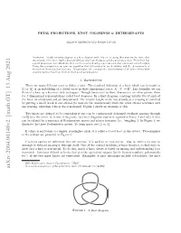Petal Projections, Knot Colorings and Determinants