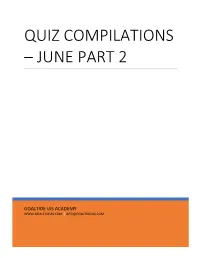 Quiz Compilations – June Part 2