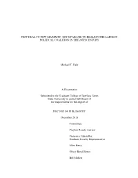SDS's Failure to Realign the Largest Political Coalition in the 20Th Century