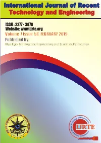 Technology and Engineering International Journal of Recent