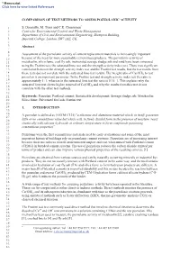 Comparison of Test Methods to Assess Pozzolanic Activity