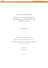 On Collusive Behavior Models of Cartel Formation, Organizational Structure, and Destabilization Dissertation
