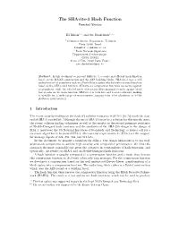 The Shavite-3 Hash Function Tweaked Version
