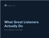 What Great Listeners Actually Do