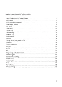 Appendix a – Responses to Preferred Draft Core Strategy Consultation