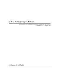 GNU Astronomy Utilities