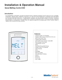 Installation & Operation Manual