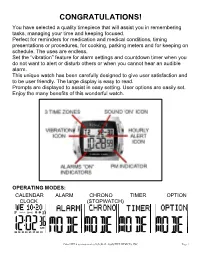 NOTE: to Set Any Watch Function, the Digit(S) MUST Be Flashing