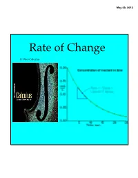 Rate of Change