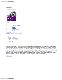 [ Team Lib ] Crawford and Kaplan's J2EE Design Patterns Approaches