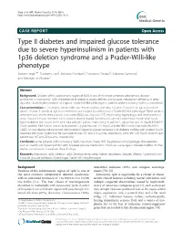 Type II Diabetes and Impaired Glucose Tolerance Due to Severe