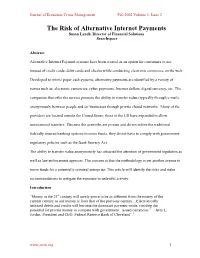 Alternative Internet Payments Outside the Banking System
