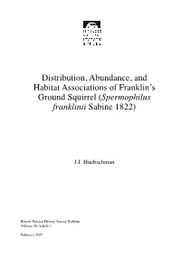 Distribution, Abundance, and Habitat Associations of Franklin's Ground Squirrel