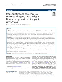 Opportunities and Challenges of Entomopathogenic Nematodes As Biocontrol Agents in Their Tripartite Interactions Tarique H