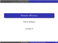 Relative Efficiency