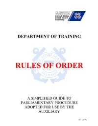 Rules of Order