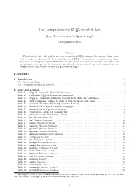 The Comprehensive LATEX Symbol List