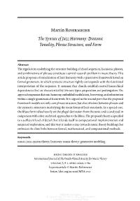 The Syntax of Jazz Harmony: Diatonic Tonality, Phrase Structure, and Form