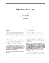 World-Wide Web Proxies
