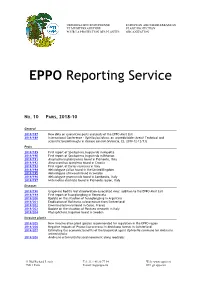 EPPO Reporting Service