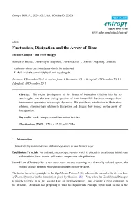 Fluctuation, Dissipation and the Arrow of Time