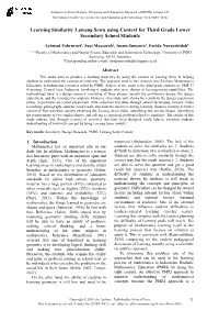 Learning Similarity Lawang Sewu Using Context for Third Grade Lower Secondary School Students